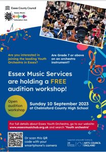 Essex Youth Orchestra auditions Sept 2023